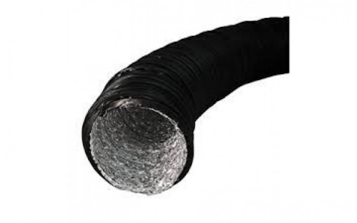 Combi-Flexrohr Alu PVC schwarz 152mm / 10m